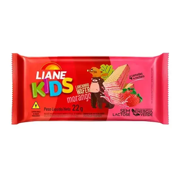 Wafer Liane S/lactose 18g Morango