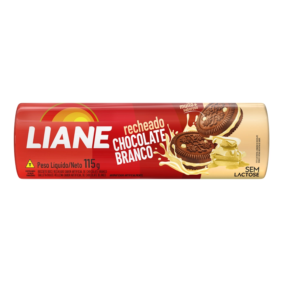 Bisc Rech Liane Chocolate Branco S/lactose 115g