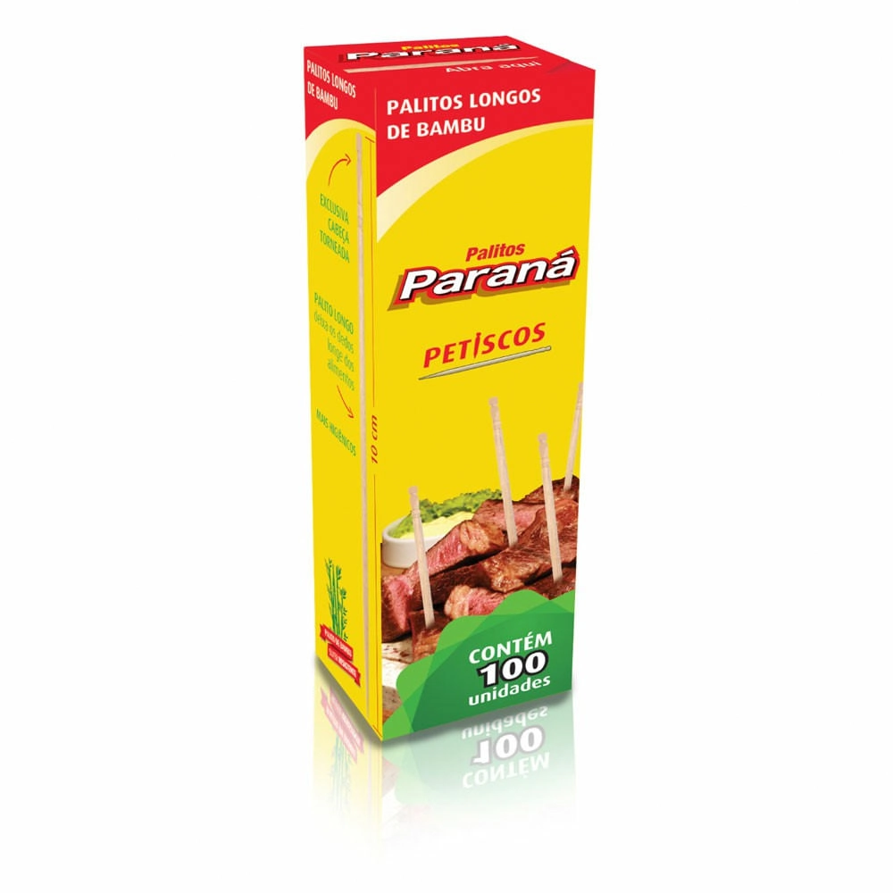 Palito P/petiscos Parana Bambu C/100