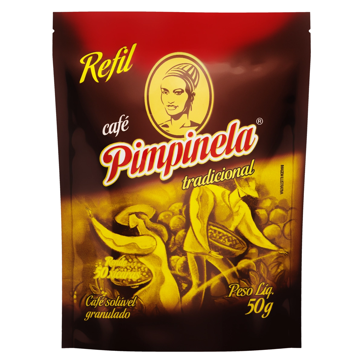 Café Solúvel Granulado Tradicional Pimpinela Sachê 50g Refil