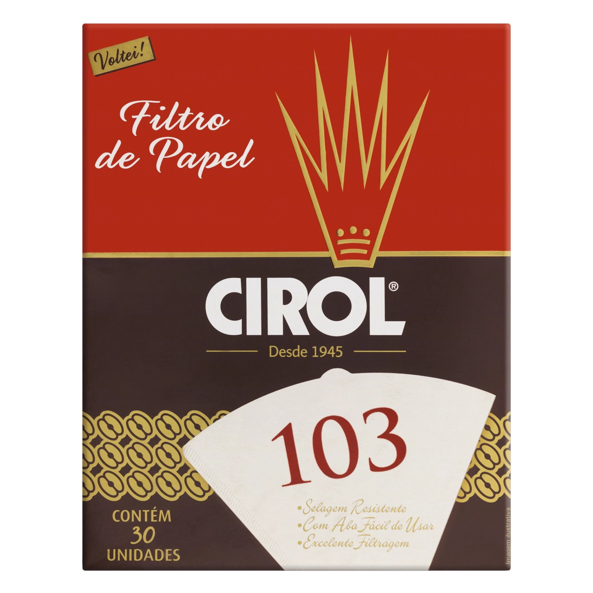Filtro De Papel Cirol 103 Caixa 30 Unidades