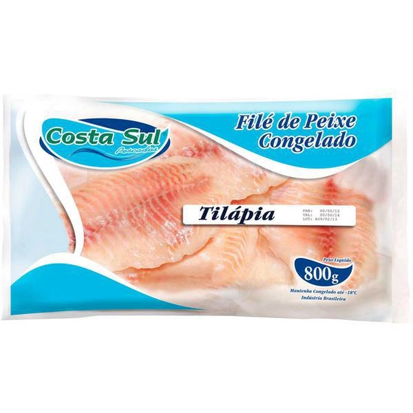 File Tilapia Costa Sul 800g Postas Cong
