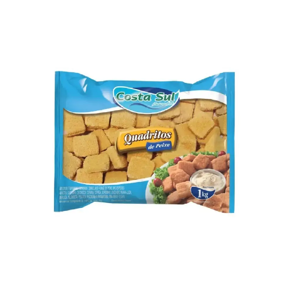 Quadritos De Peixe Empanado Costa Sul Congelado 500g