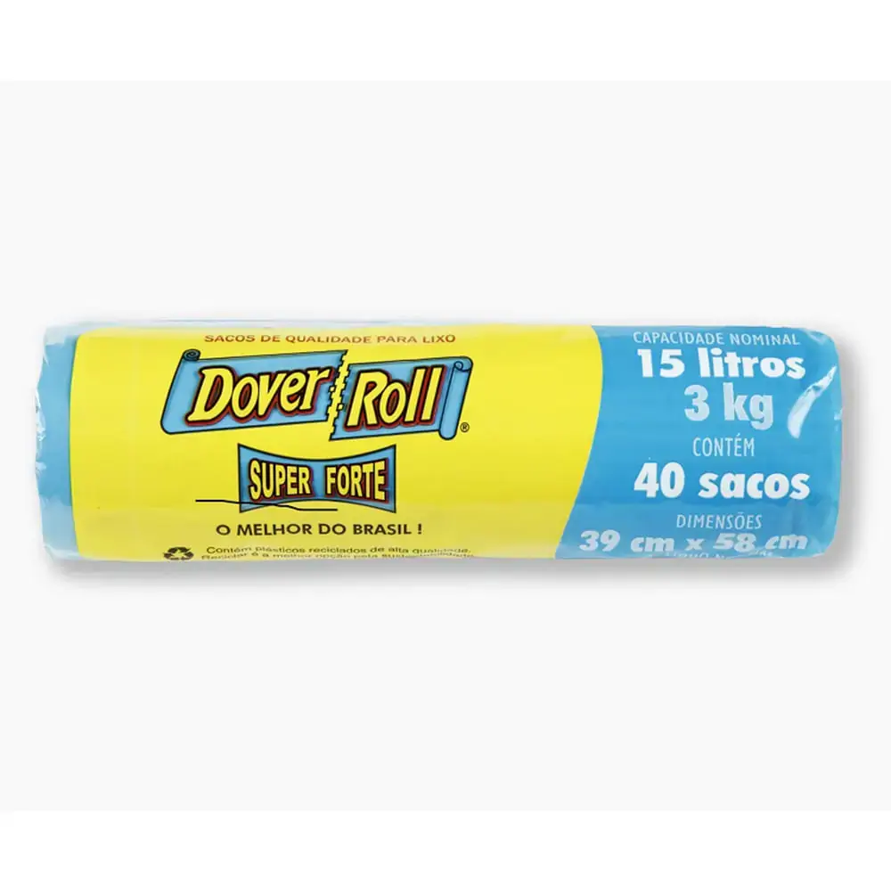 Saco Para Lixo Pure Fresh 15l Dover Roll Odor Defense 40 Unidades