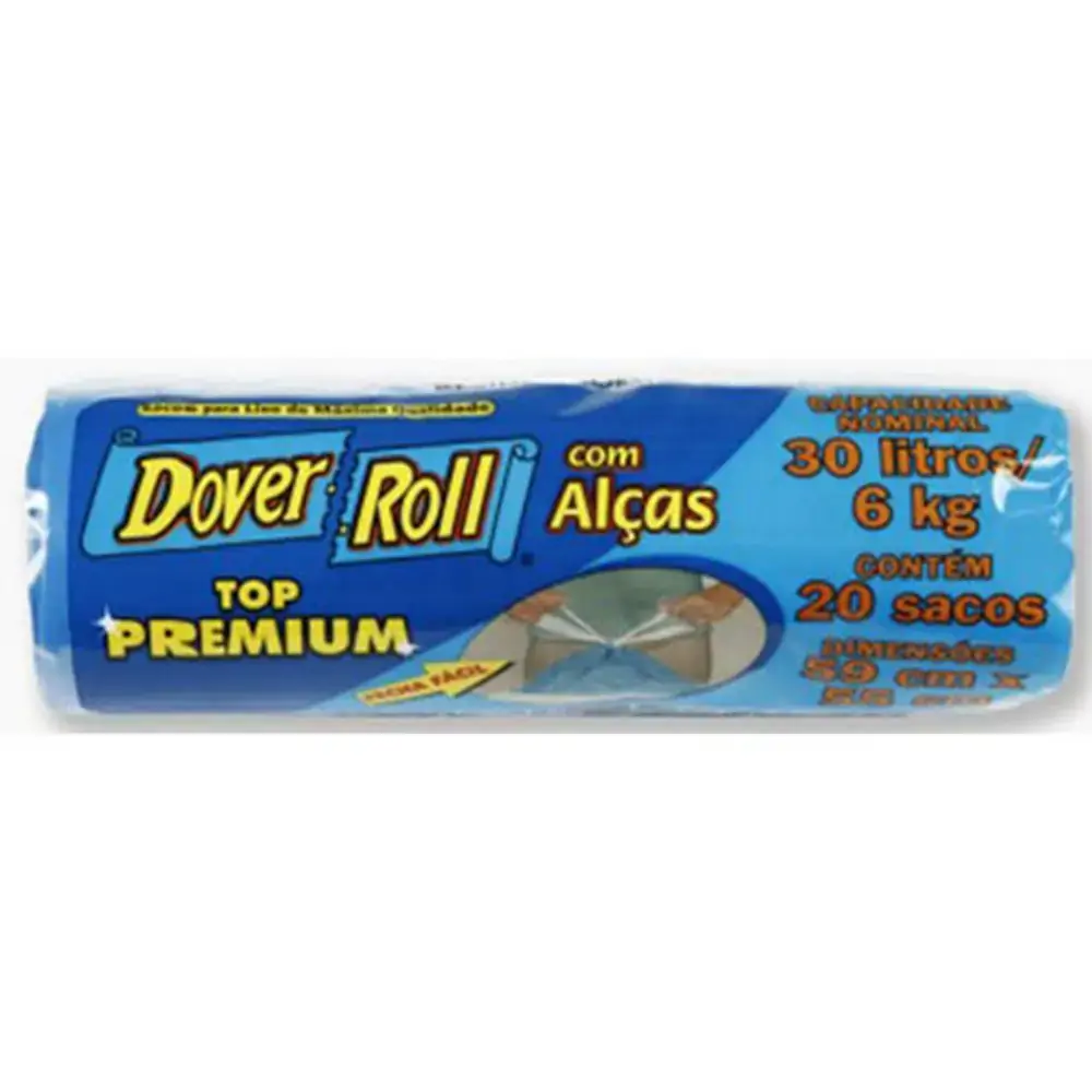 Saco P/lixo Dover Roll Top Premium C/alcas 30l