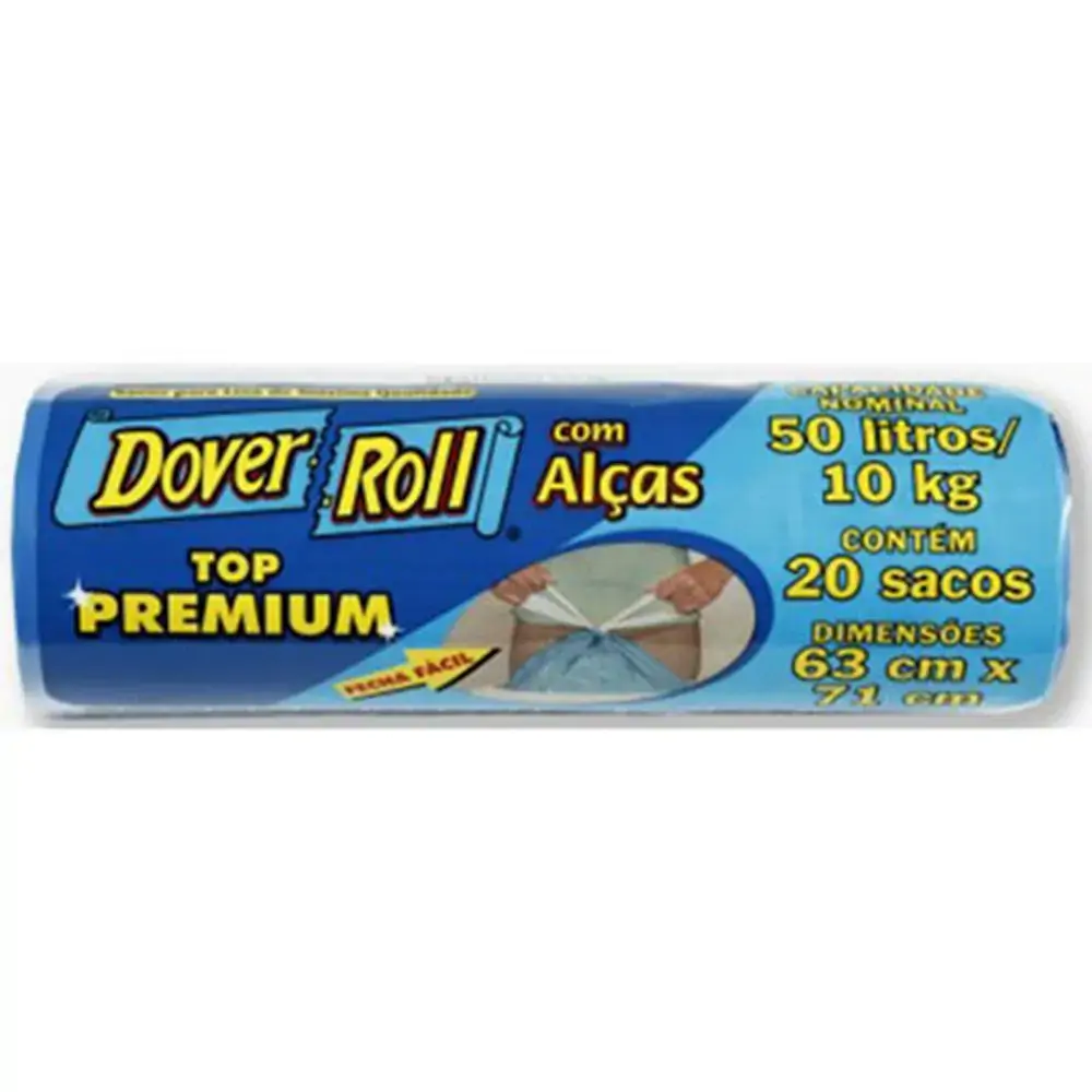 Saco P/lixo Dover Roll Top Premium C/alcas 50l