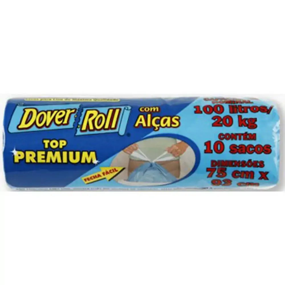 Saco P/lixo Dover Roll Top Premium C/alcas 100l