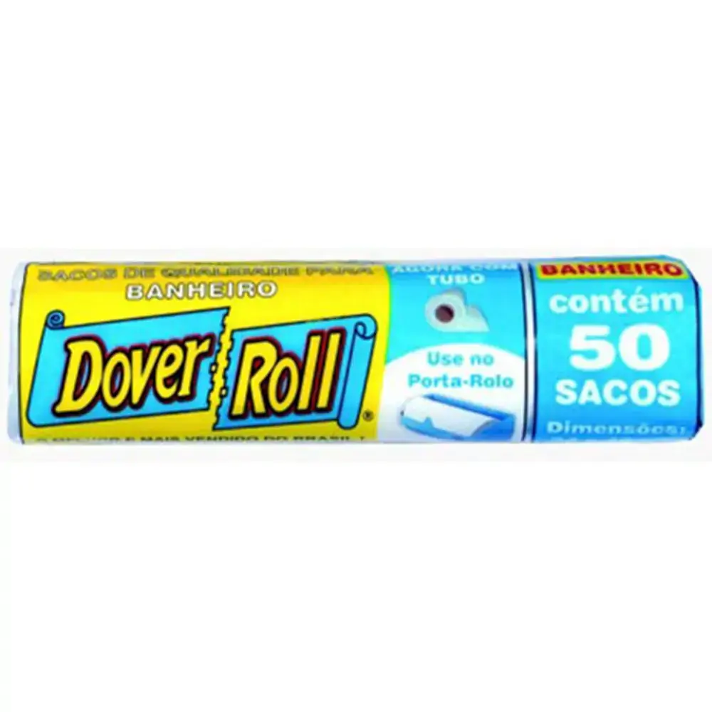 Saco Para Lixo Banheiro 10l Dover Roll 50 Unidades