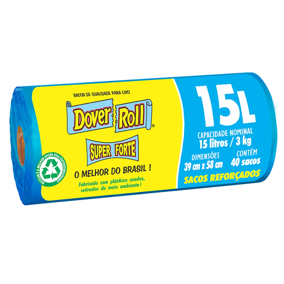 Saco Lixo Dover Roll S Forte 15l C/40