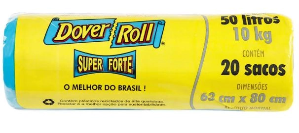 Saco Lixo Dover Roll S Forte 50l C/20