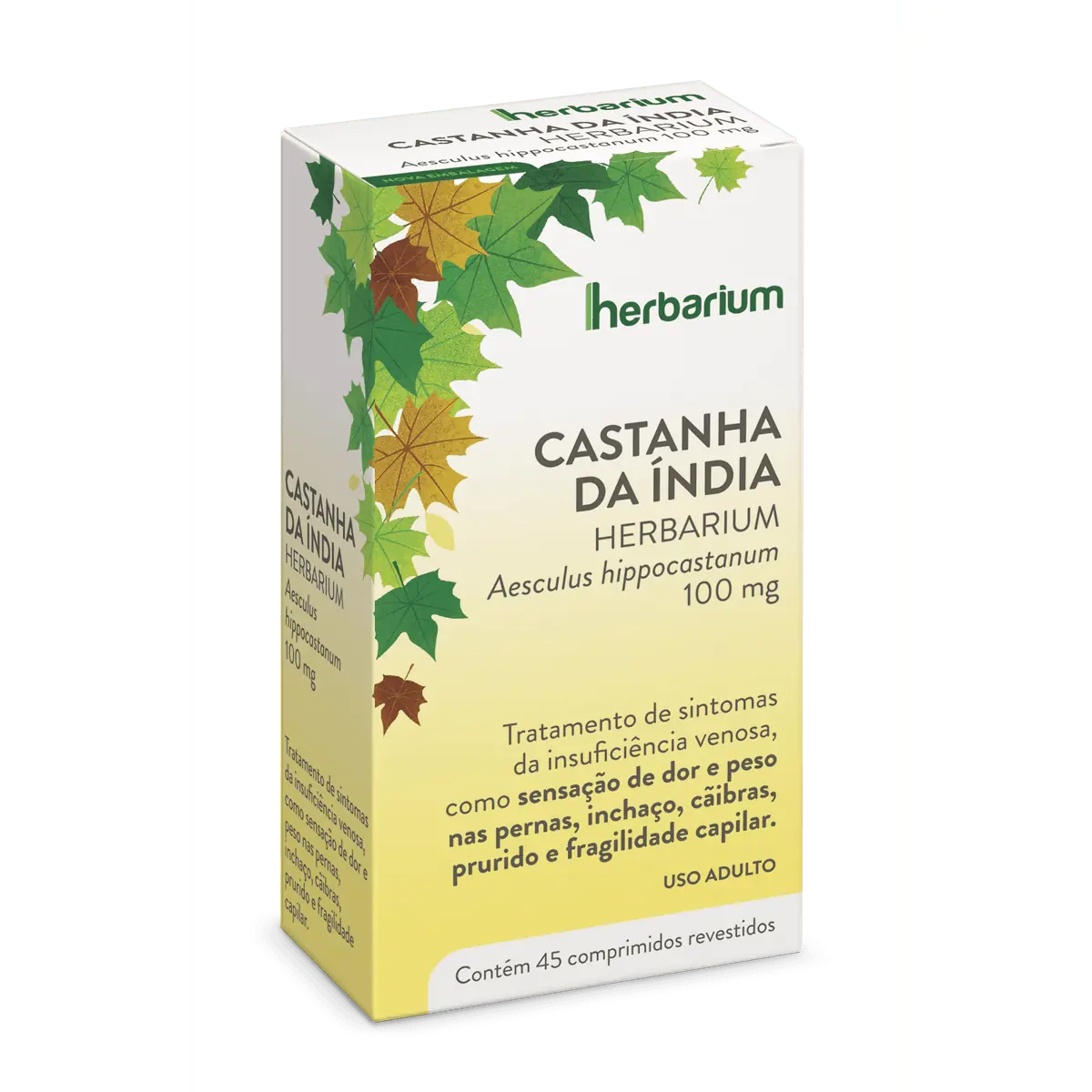 Castanha Da índia 100mg Herbarium Caixa 45 Comprimidos Revestidos