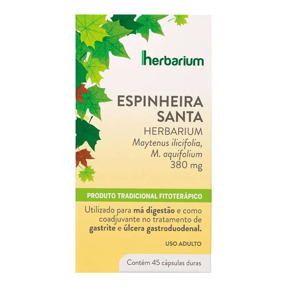 Espinheira Santa 380mg Herbarium Caixa 45 Cápsulas