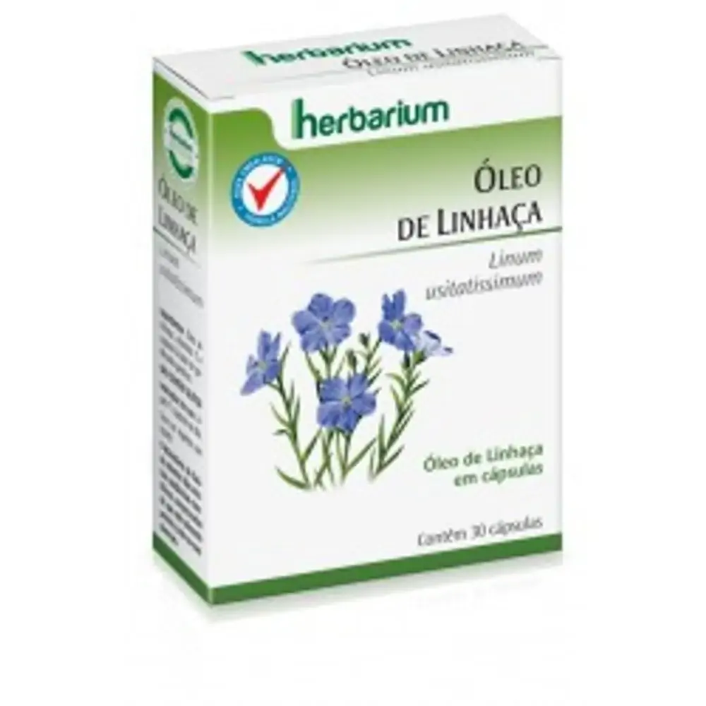 óleo De Linhaça 1000mg Herbarium Caixa 30 Cápsulas
