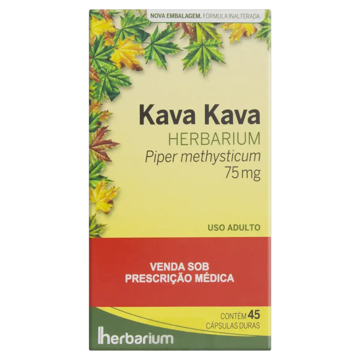 Kava Kava 75mg Herbarium Caixa 45 Cápsulas