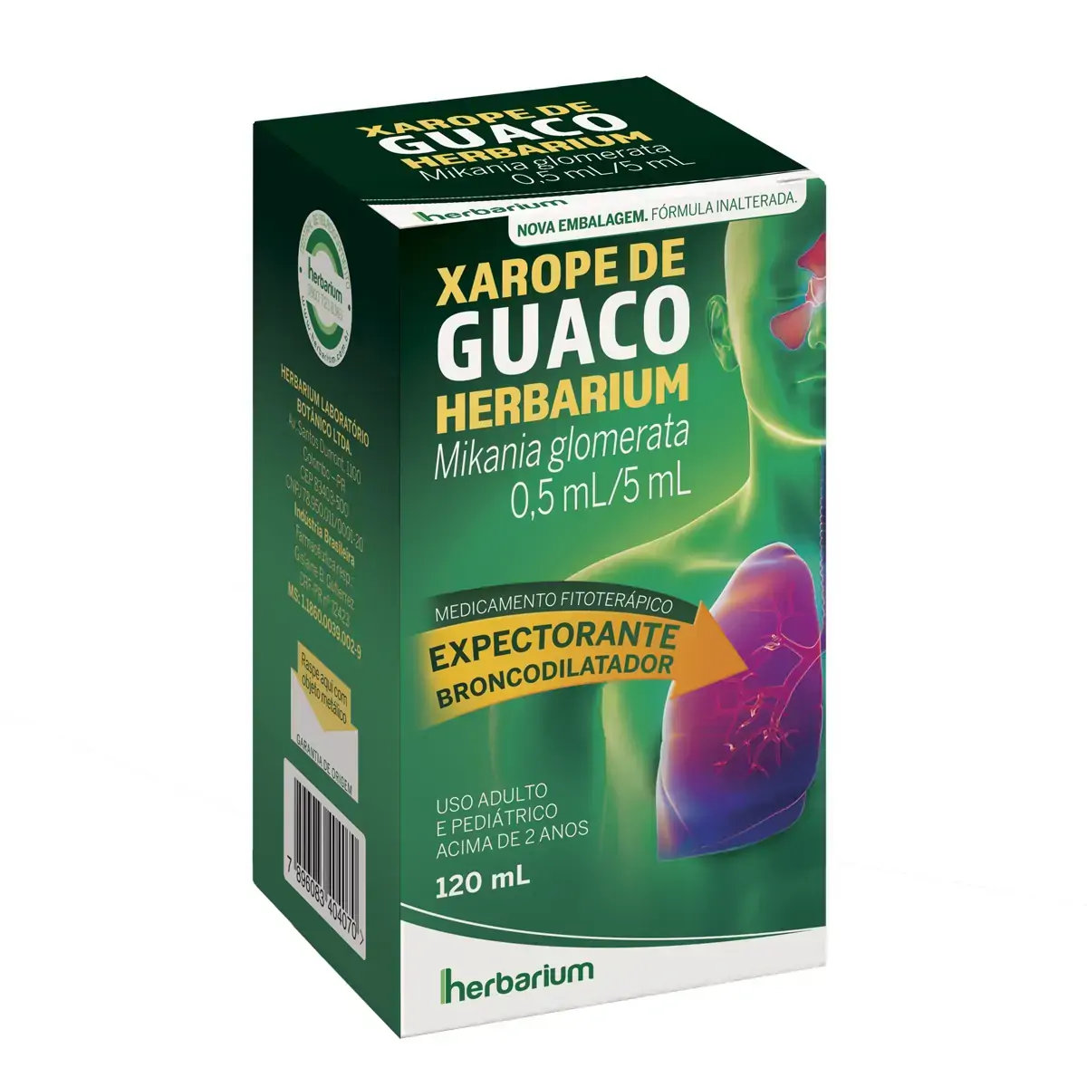 Xarope Guaco 0,5ml/5ml Herbarium Caixa 120ml