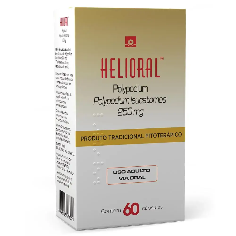 Helioral 250mg Melora Caixa 60 Cápsulas