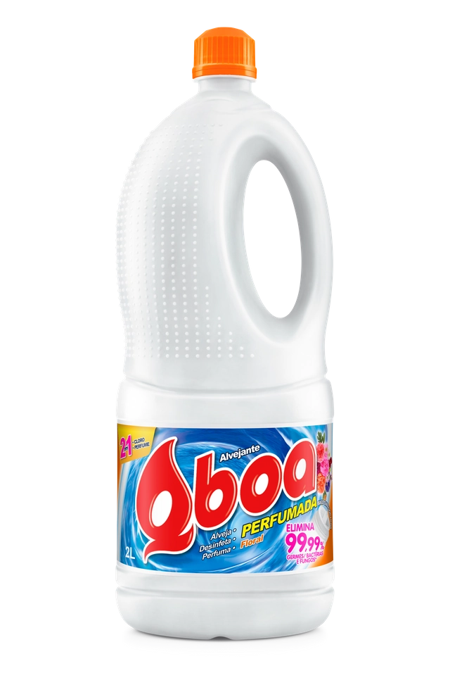 Alvejante Uso Geral Com Cloro Floral Qboa Frasco 2l