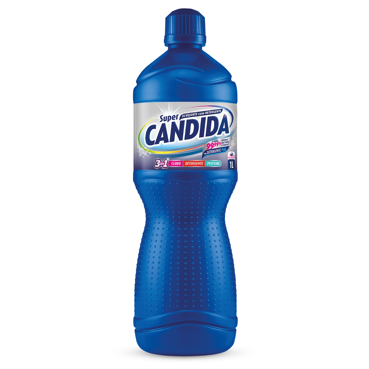 Água Sanitária com Detergente Super Candida 3 em 1 Plus 1L