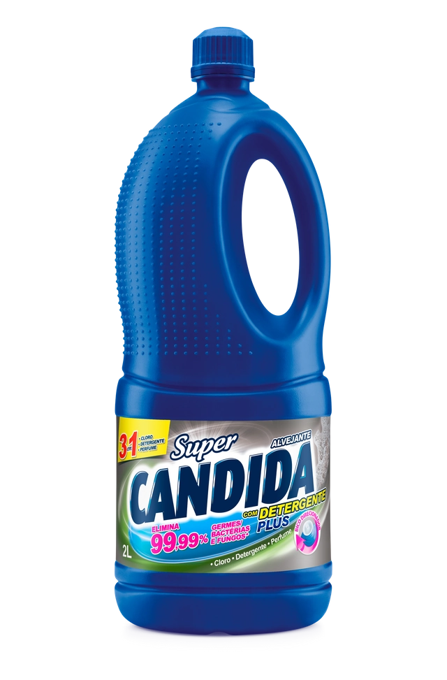 Alvejante 3 em 1 com Cloro Super Candida Plus Frasco 2l