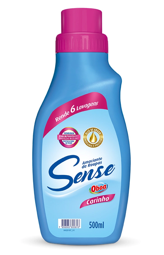 Amaciante De Roupa Diluído Carinho Qboa Frasco 500ml
