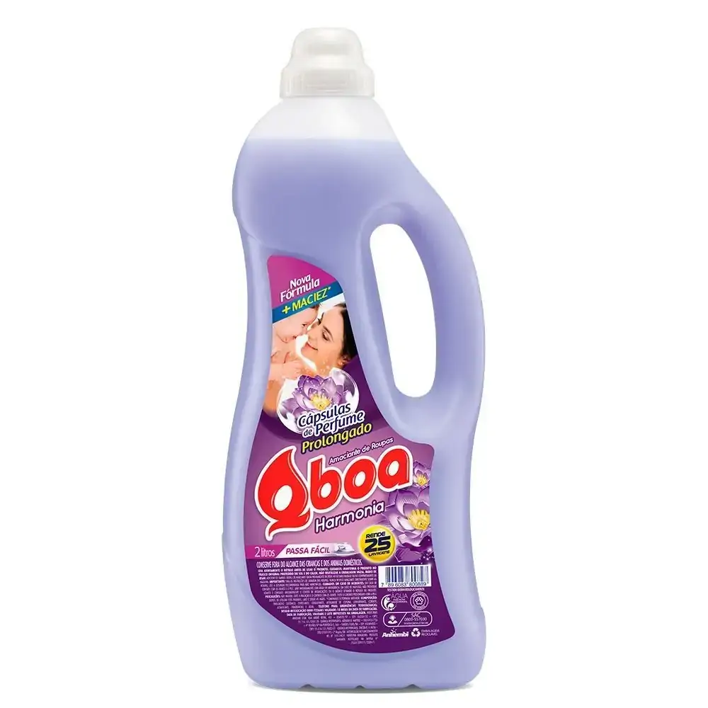 Amaciante De Roupa Diluído Harmonia Qboa Frasco 2l