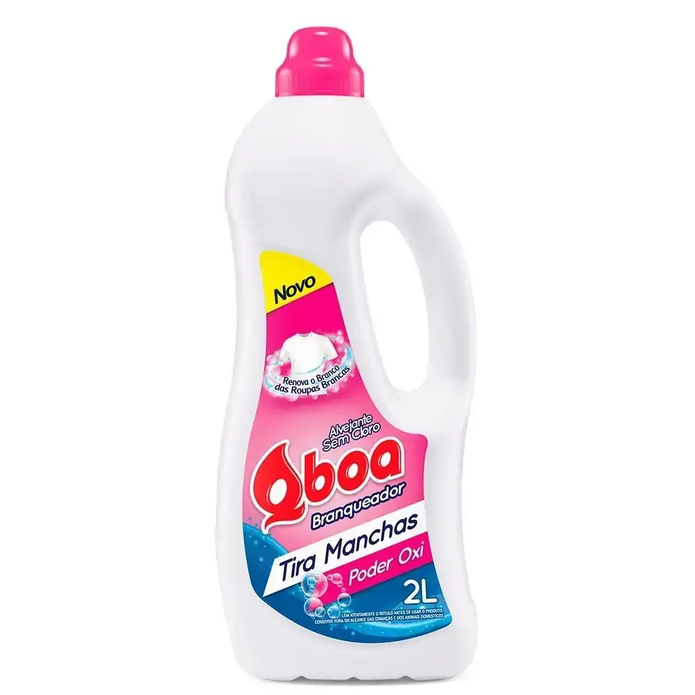 Tira Manchas Líquido Roupas Brancas Qboa Frasco 2l