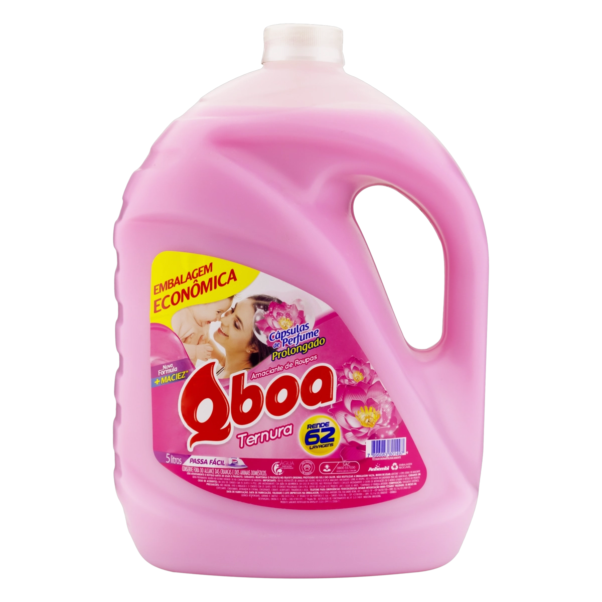 Amaciante De Roupa Diluído Ternura Qboa Galão 5l