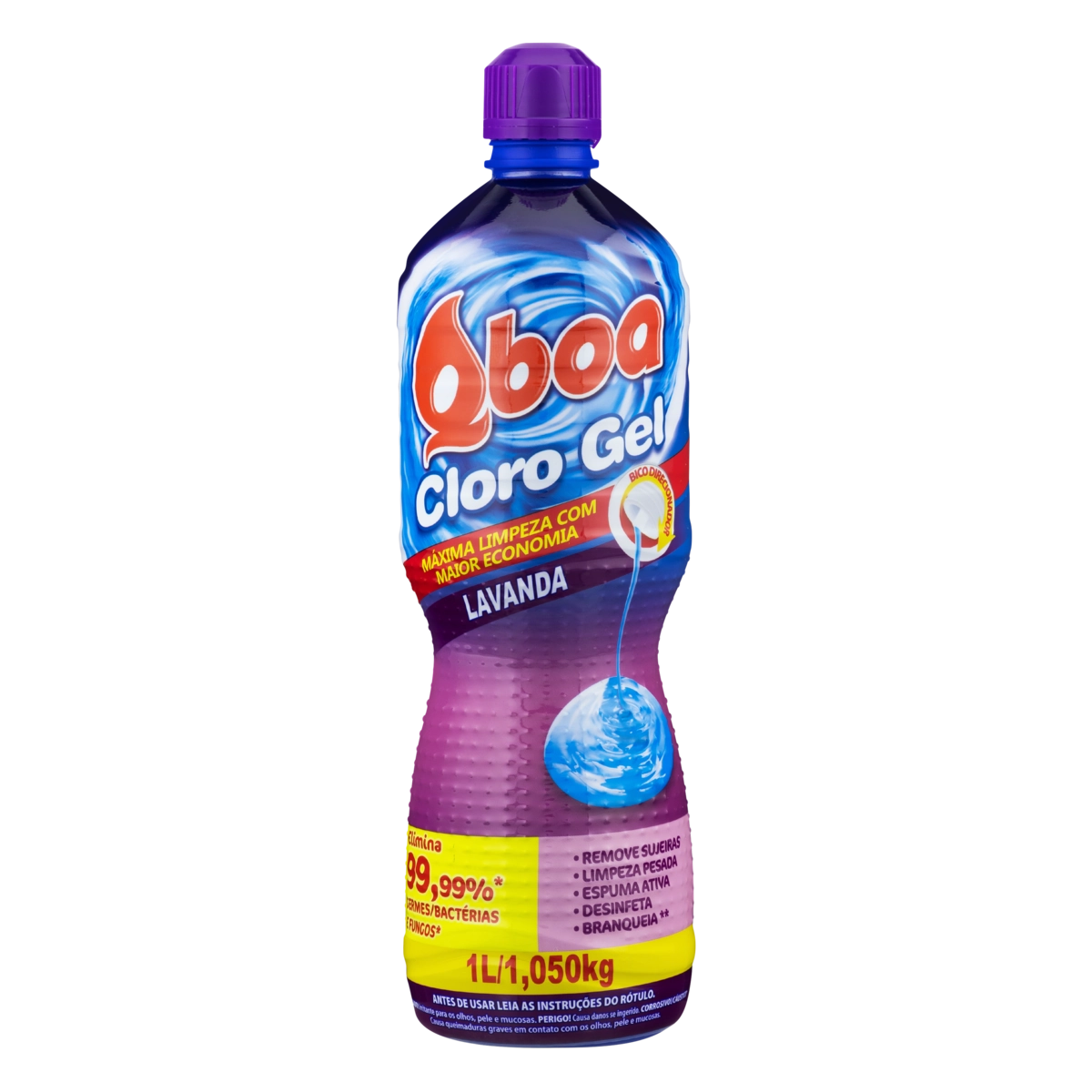 Cloro Em Gel Lavanda Qboa Frasco 1l
