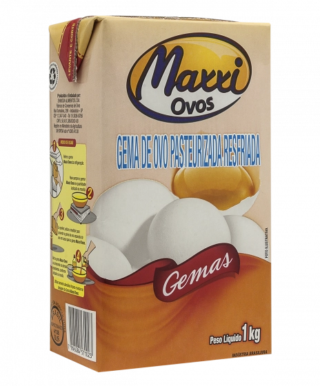 Gema De Ovo Pasteurizada Resfriada Maxxi Ovos Caixa 1kg