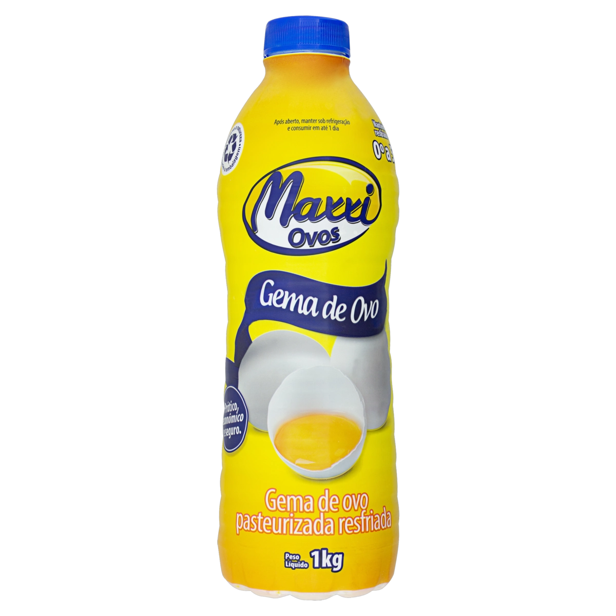 Gema De Ovo Pasteurizada Resfriada Maxxi Ovos Garrafa 1kg