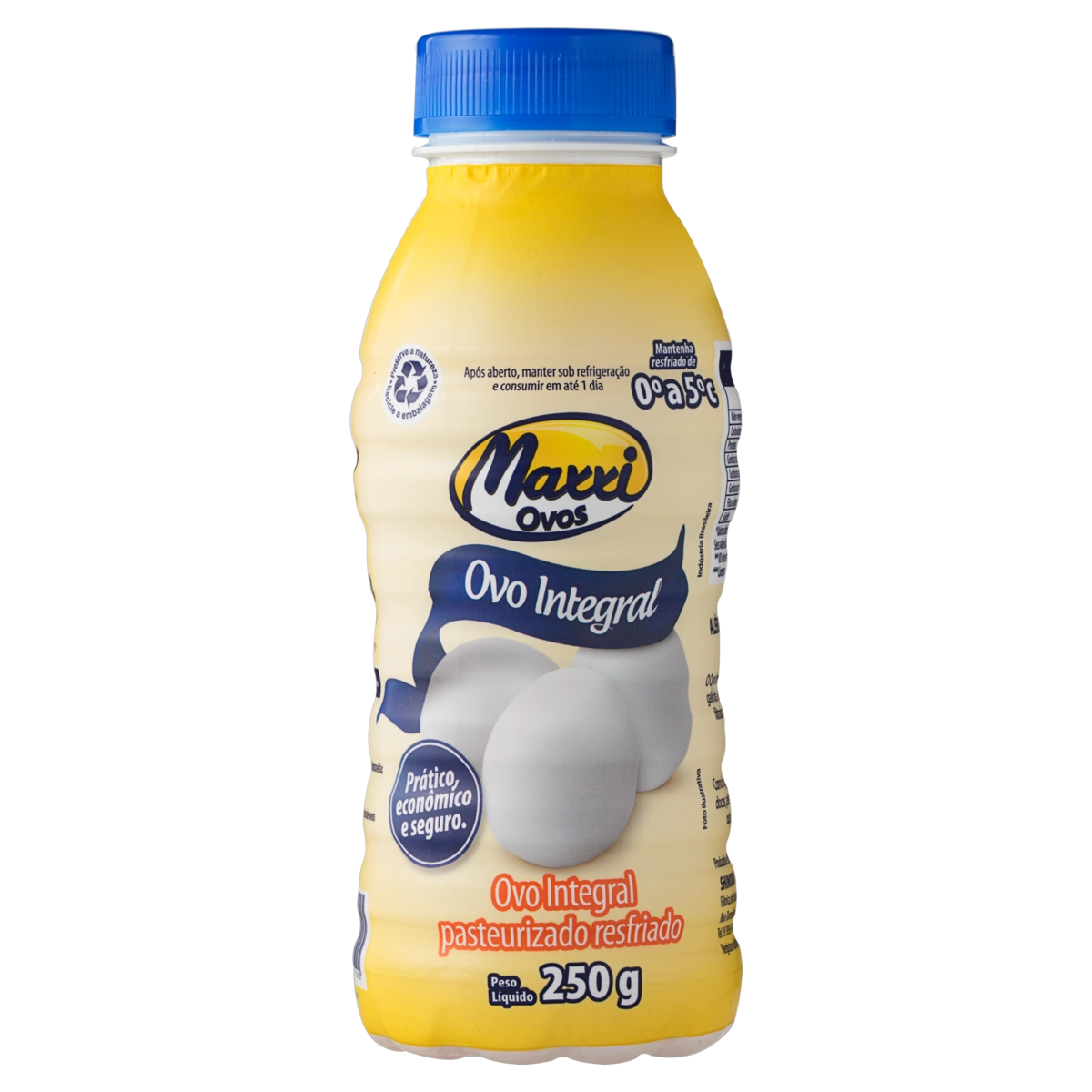 Ovo Pasteurizado Resfriado Integral Maxxi Ovos Frasco 250g