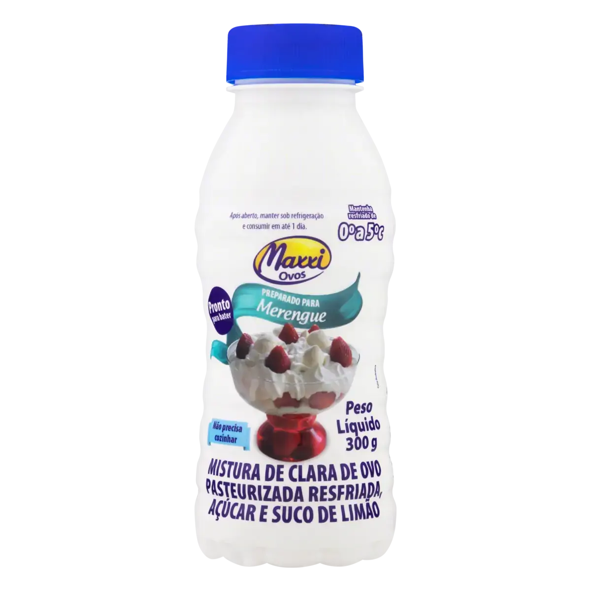 Preparado para Merengue Pasteurizado Resfriado Maxxi Ovos Frasco 300g