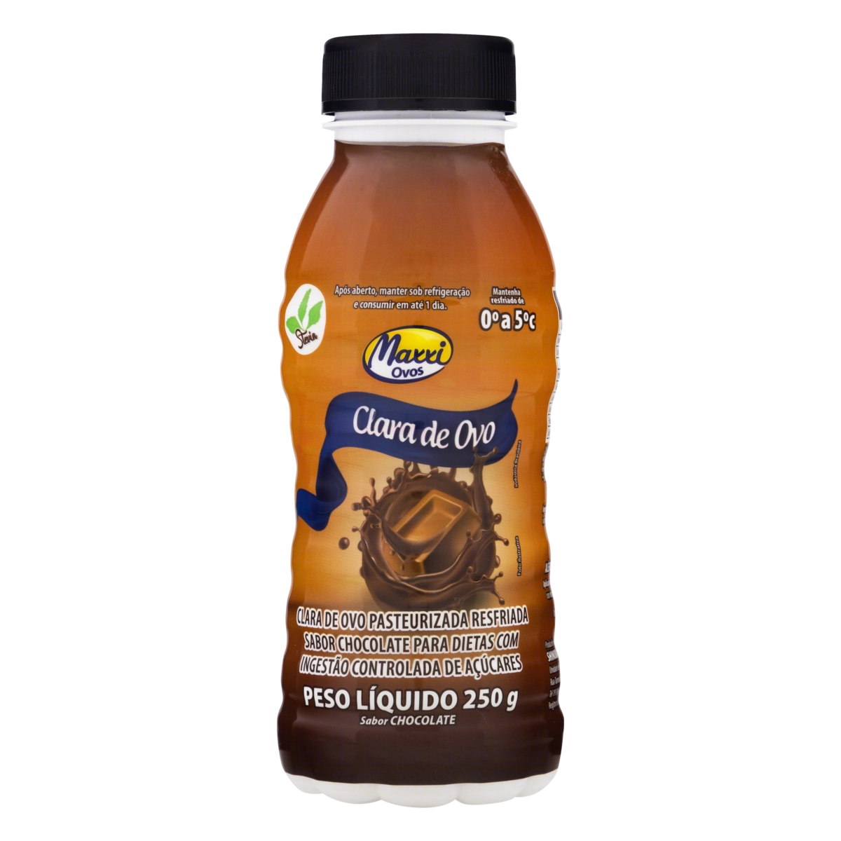 Clara De Ovo Pasteurizada Resfriada Chocolate Maxxi Ovos Frasco 250g