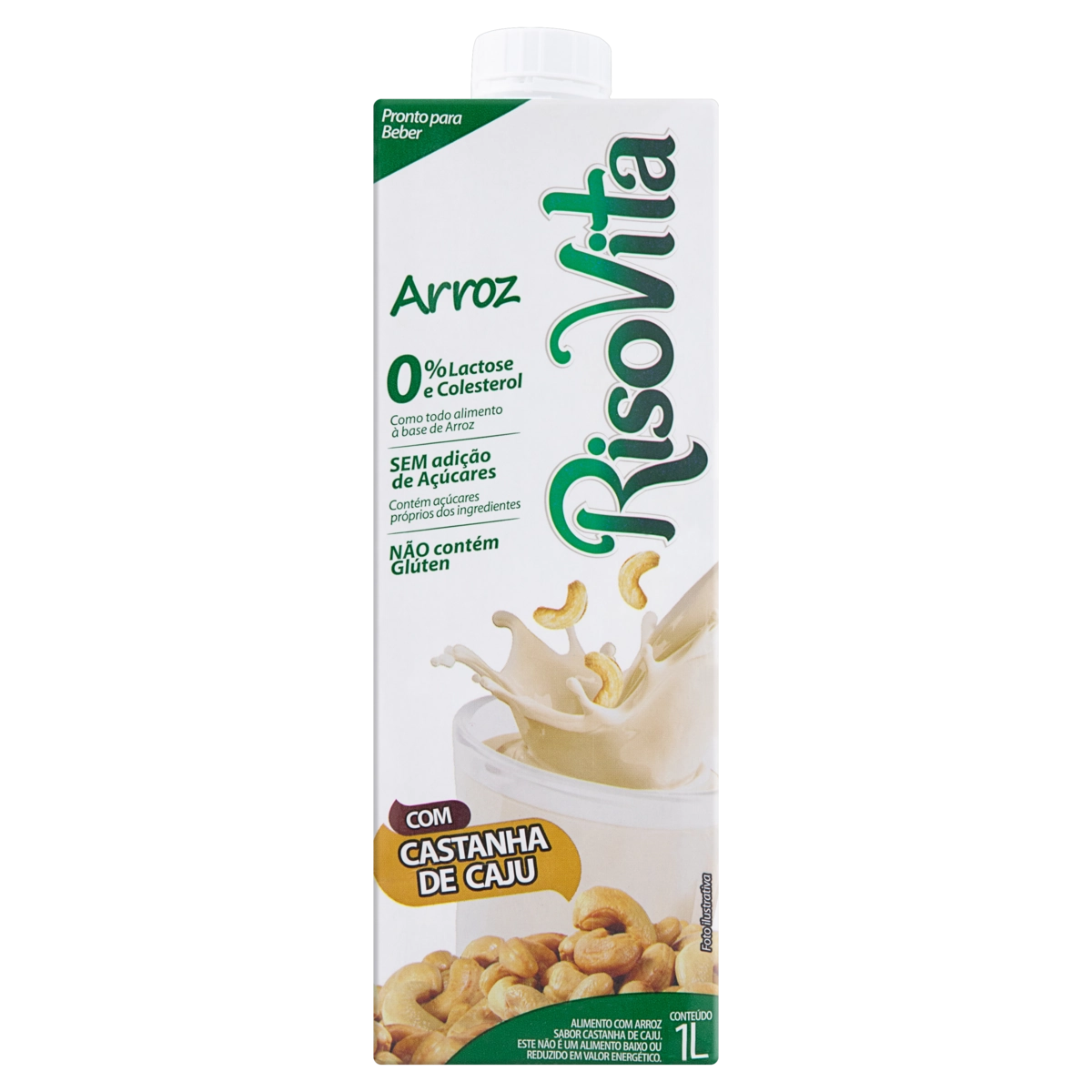 Bebida à Base De Arroz Castanha De Caju Risovita Caixa 1l