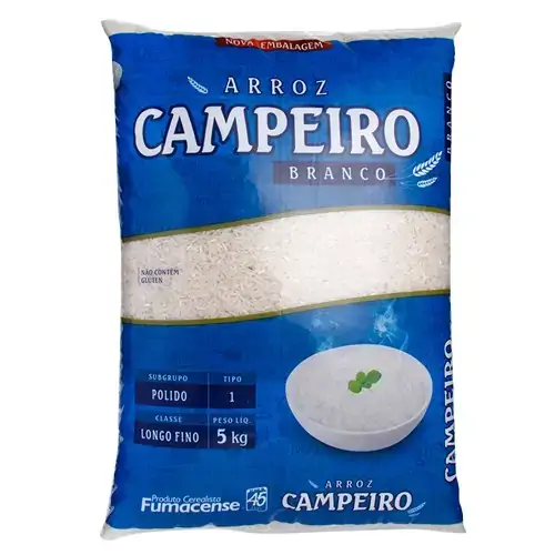 Arroz Branco Tipo 1 Campeiro Pacote 1kg