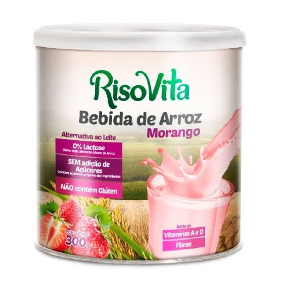 Bebida De Arroz Em Pó Morango 300g Risovita