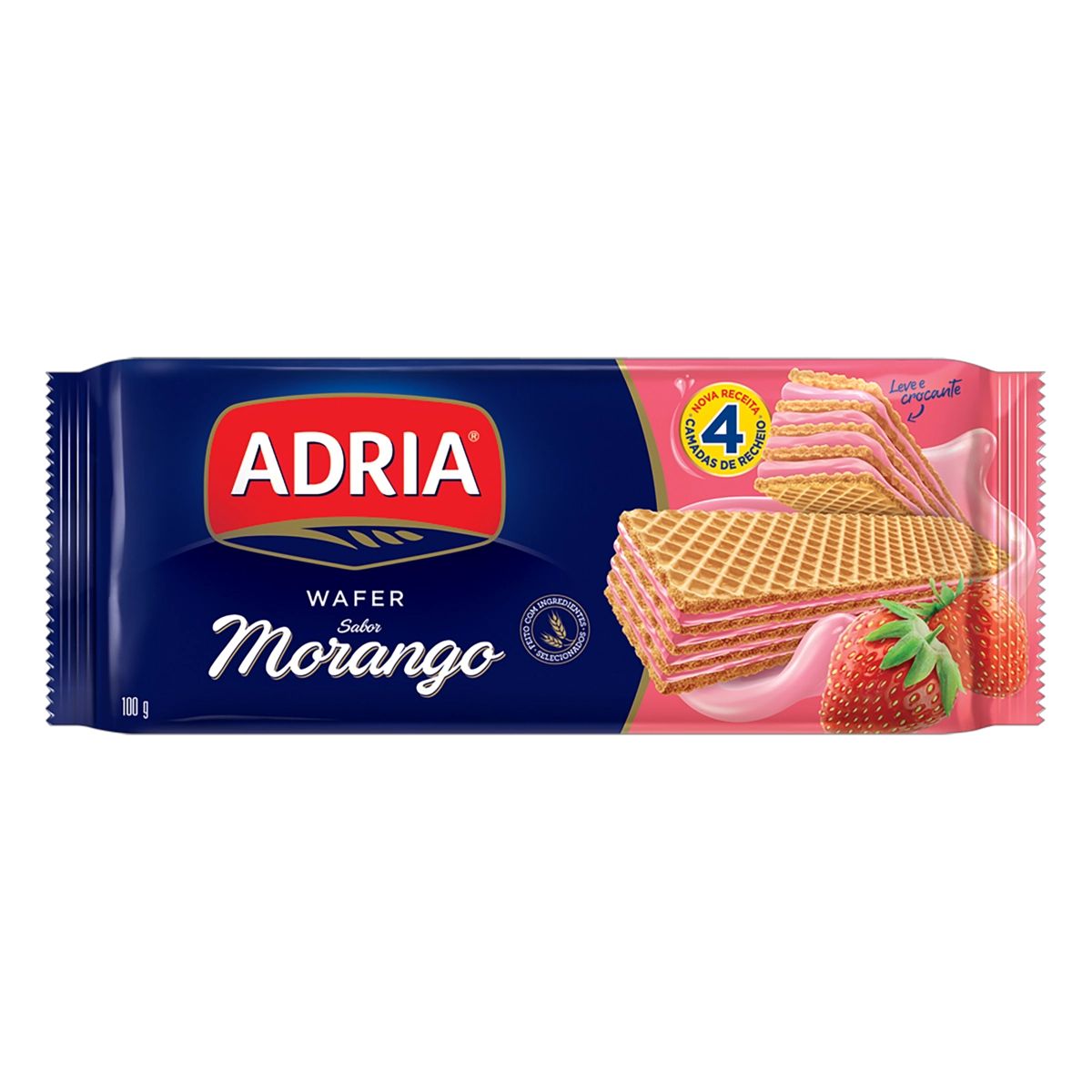 Biscoito.adria Wafer Morango
