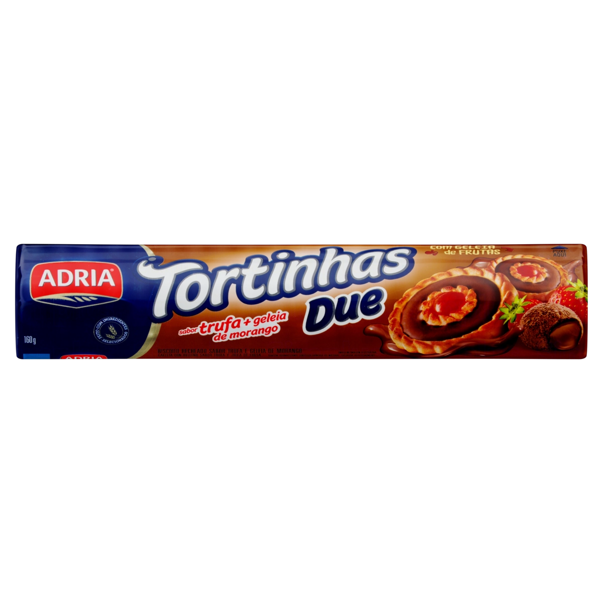 Biscoito Tortinhas Adria Due Trufa/geleia Mor
