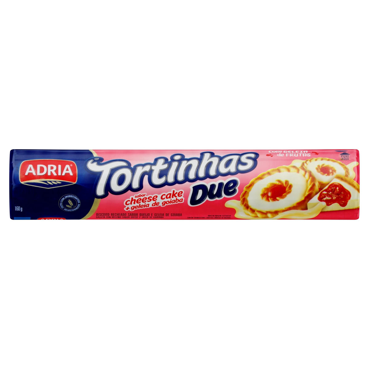 Biscoito Tortinhas Adria Due Cheese/goiab