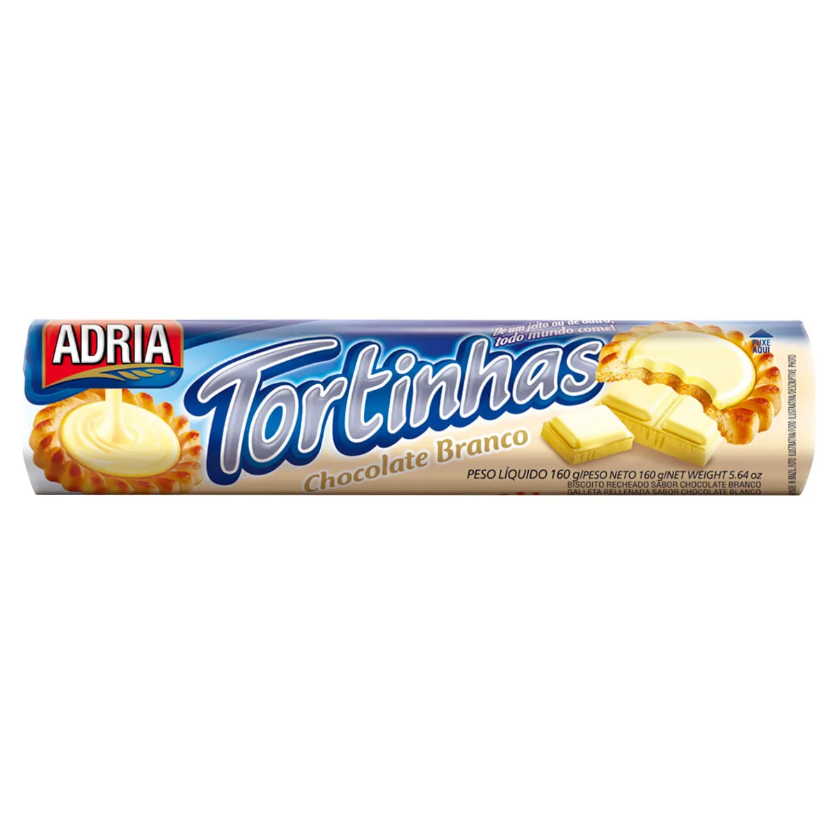 Biscoito Recheado Chocolate Branco Adria 160g