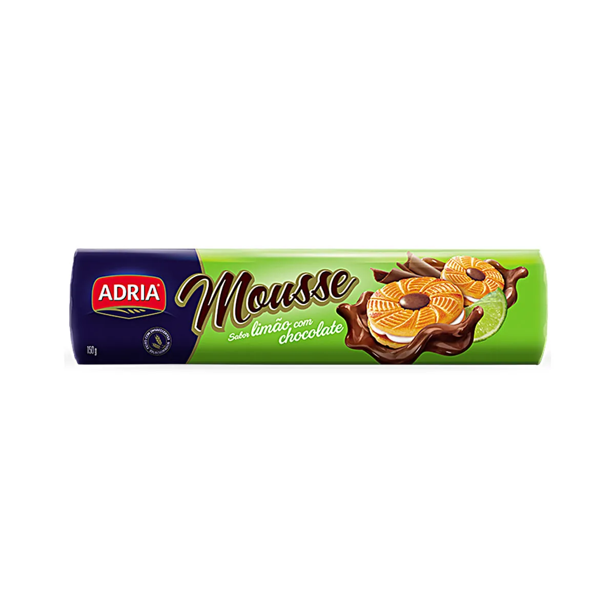 Biscoito Recheado de Limão e Chocolate Adria Mousse 150g