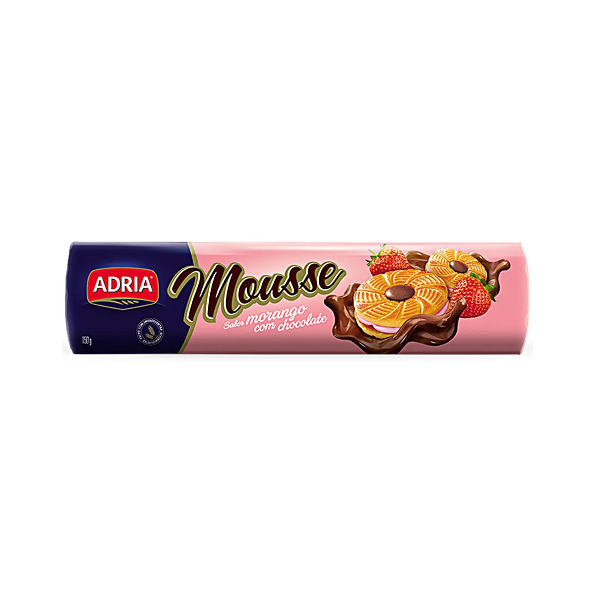 Biscoito Recheado de Morango Adria Mousse 150g