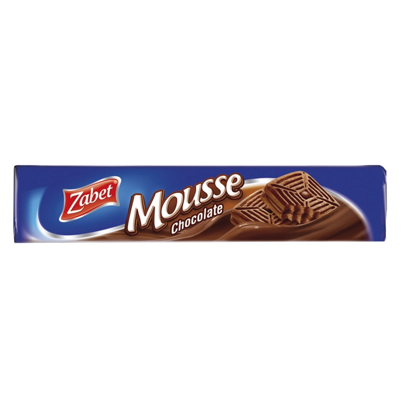 Biscoito Chocolate Recheio Chocolate Zabet Mousse Pacote 145g