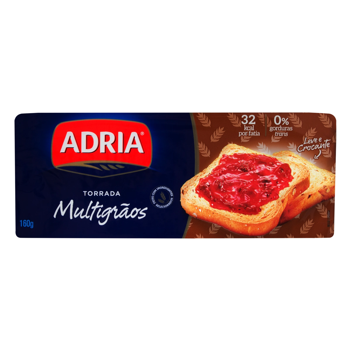 Torrada Multigrãos Adria Pacote 160g