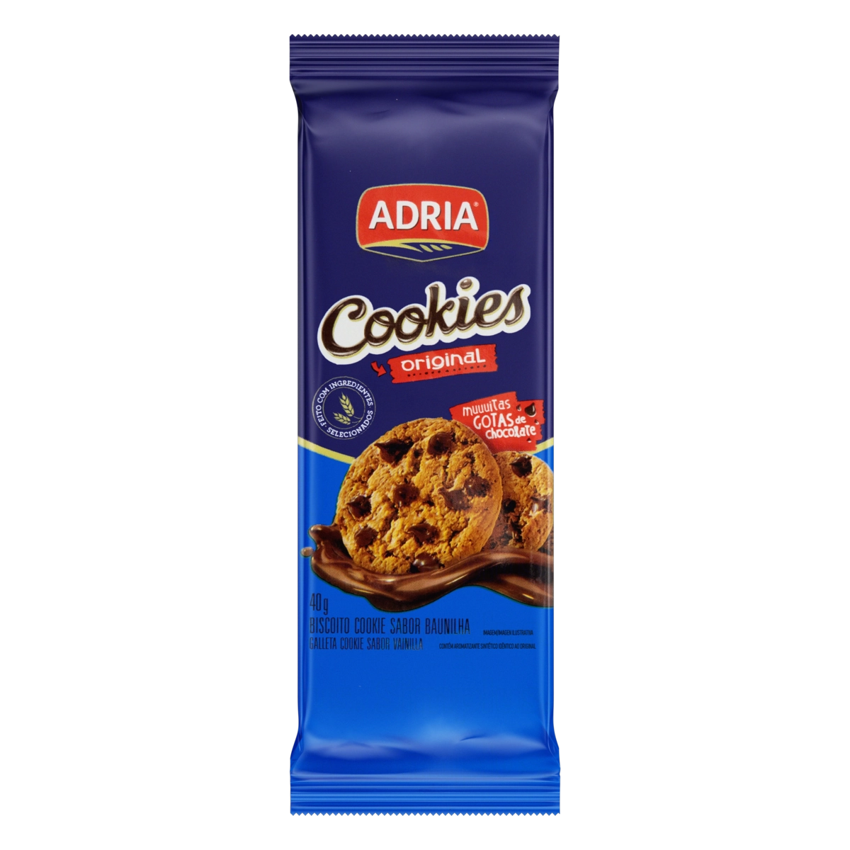 Biscoito Cookie Original Adria Pacote 40g