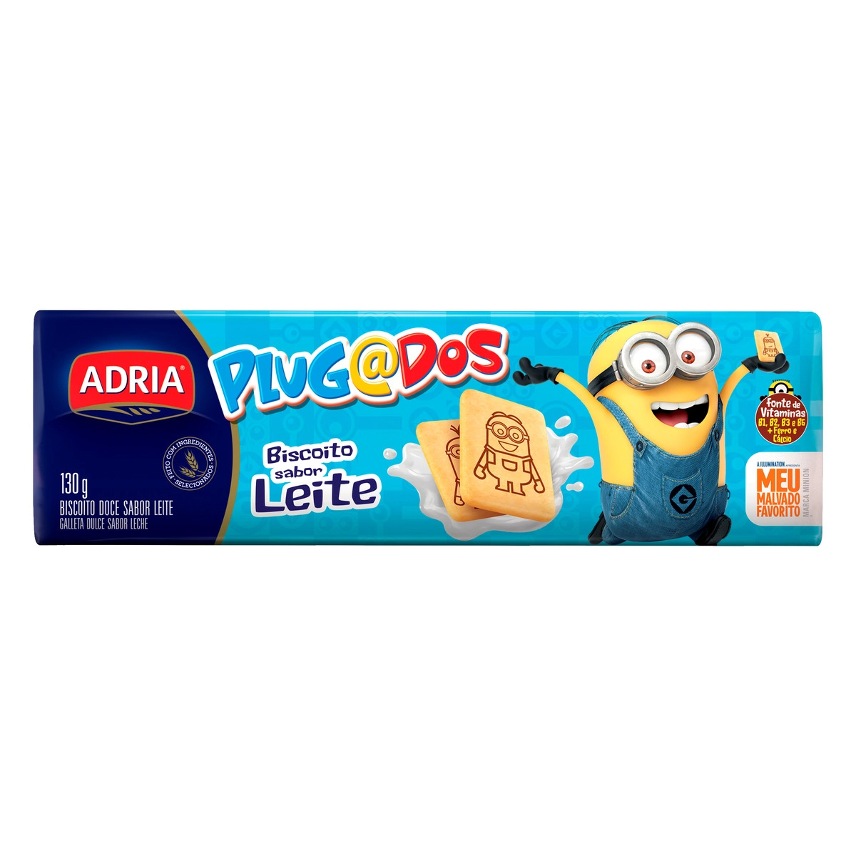 Biscoito Leite Meu Malvado Favorito Adria Plugados Pacote 130g