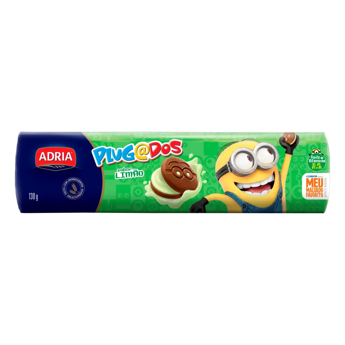 Biscoito Chocolate Recheio Limão Meu Malvado Favorito Adria Plugados Pacote 130g