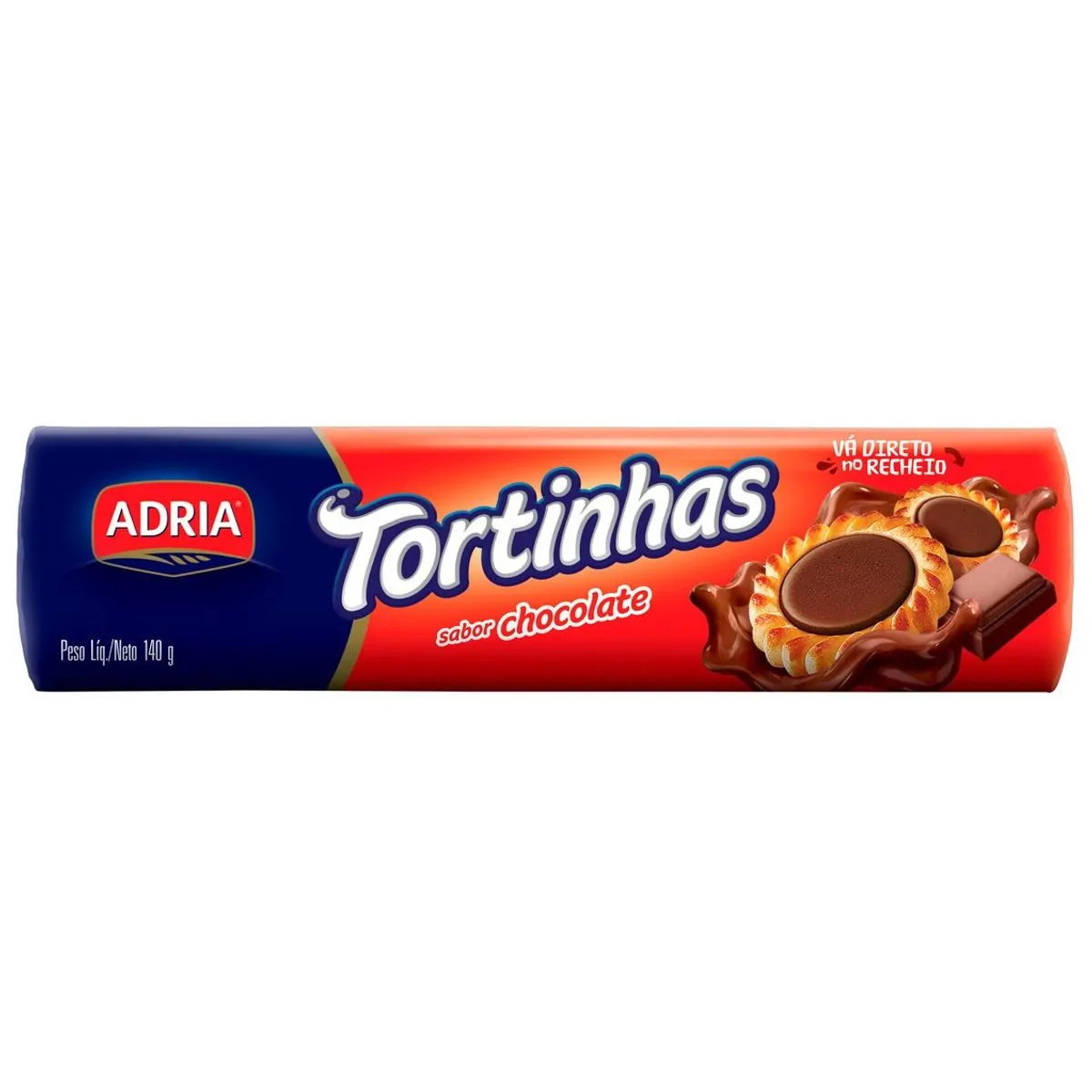 Biscoito Recheio Chocolate Adria Tortinhas 140g