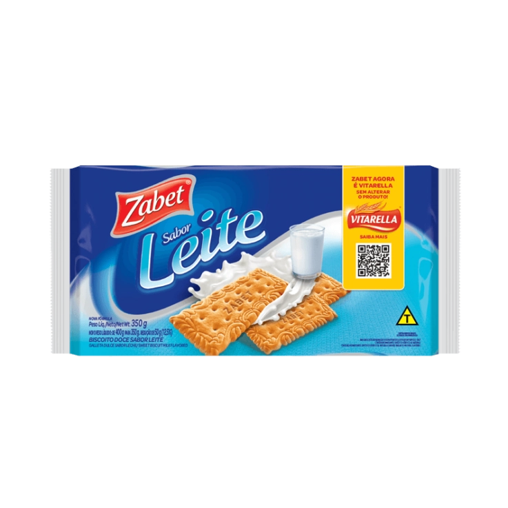 Biscoito Leite Zabet Pacote 350g