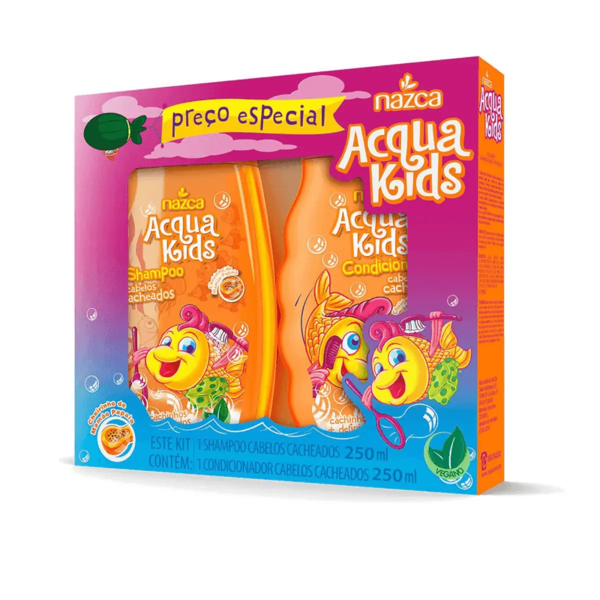 Kit Infantil Acqua Kids 250ml Cachos Unit
